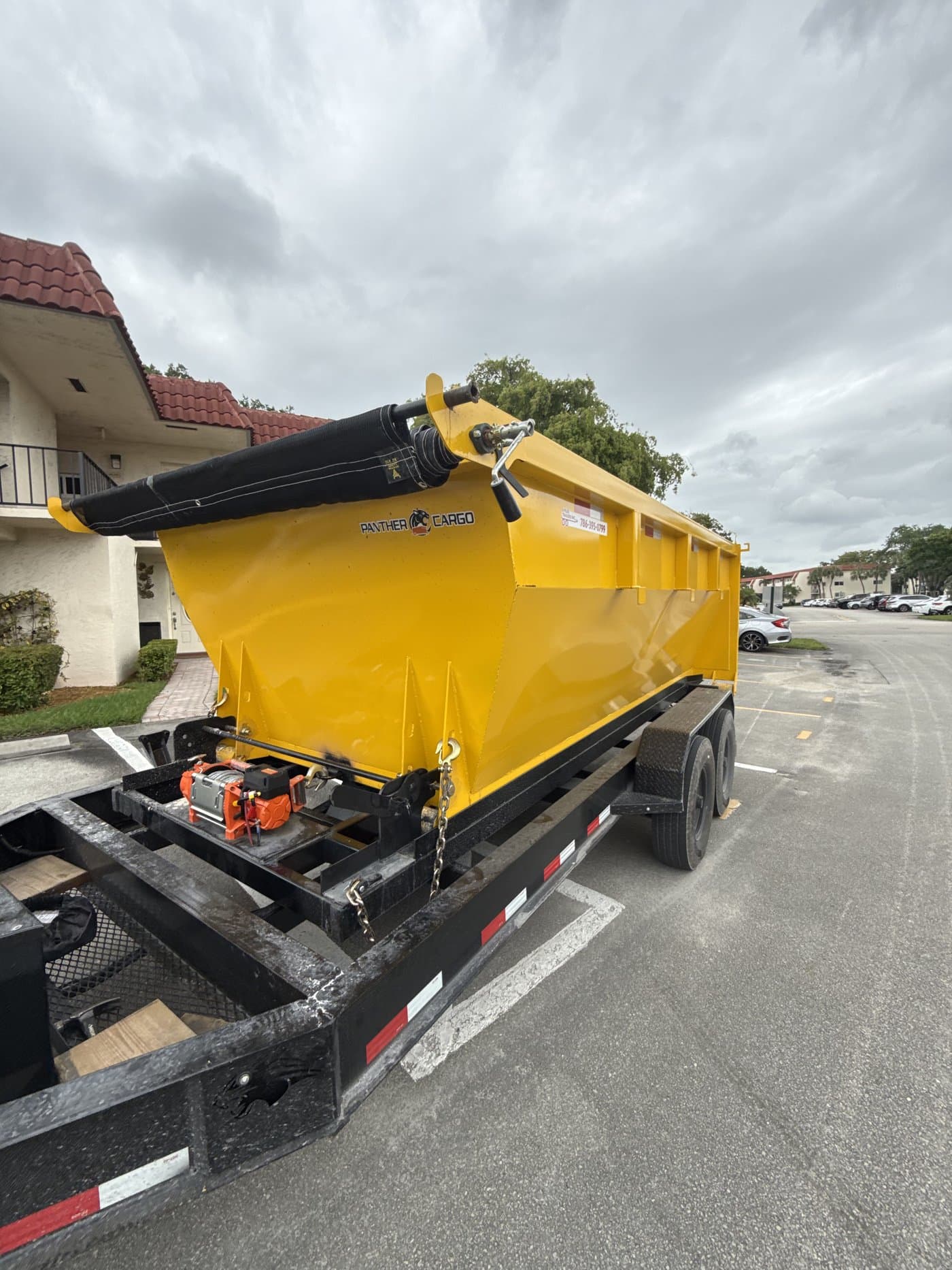Gorilla Rental dumpster on job site